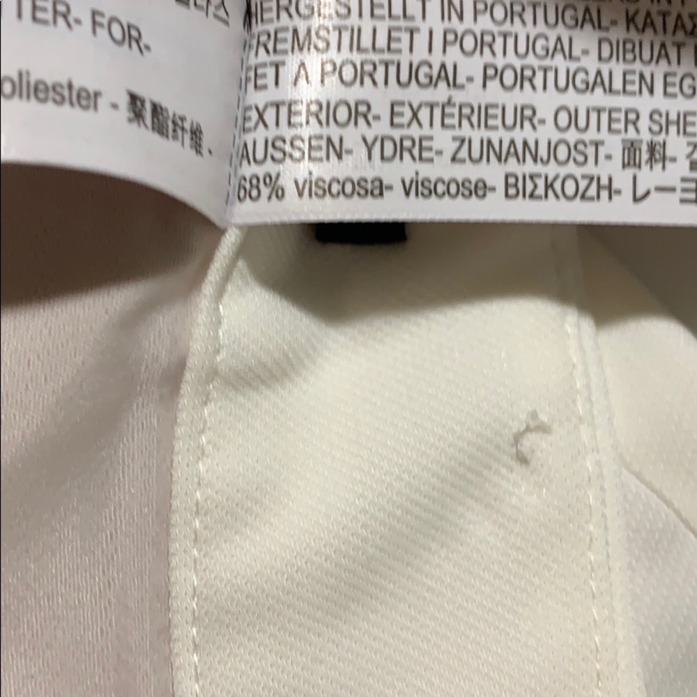 NWT. Massimo Dutti White Trousers Size 10 - Picture 6 of 11